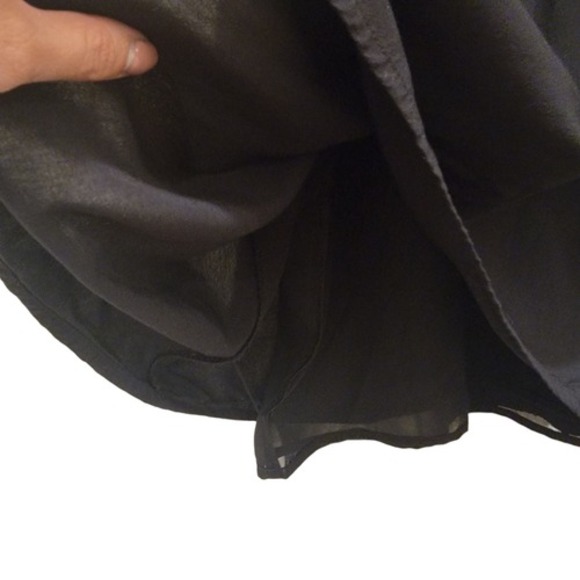 Loft Black Lacy Embroidered Strappy Dress Dress Sz XS Petite XSP‎ Casual Short - Picture 14 of 16